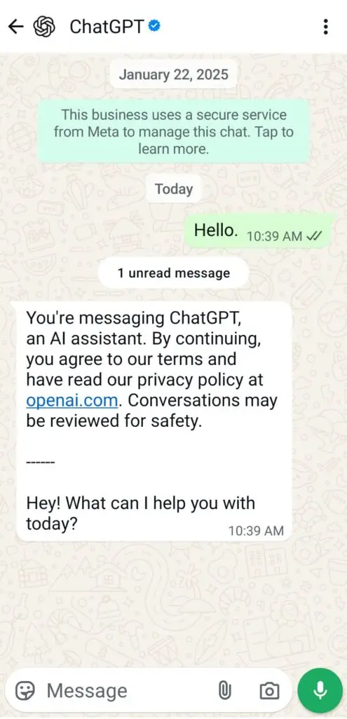 You Can Now Generate AI Images in WhatsApp Using ChatGPT – Here's How it Works 1 screenshot 20250618 1039571115792575944791317
